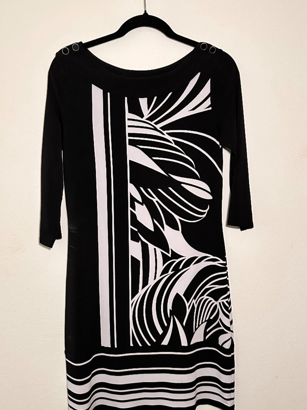 White House Black Market Black and white dress